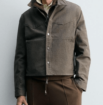 ZARA ツイル構造シャツジャケット