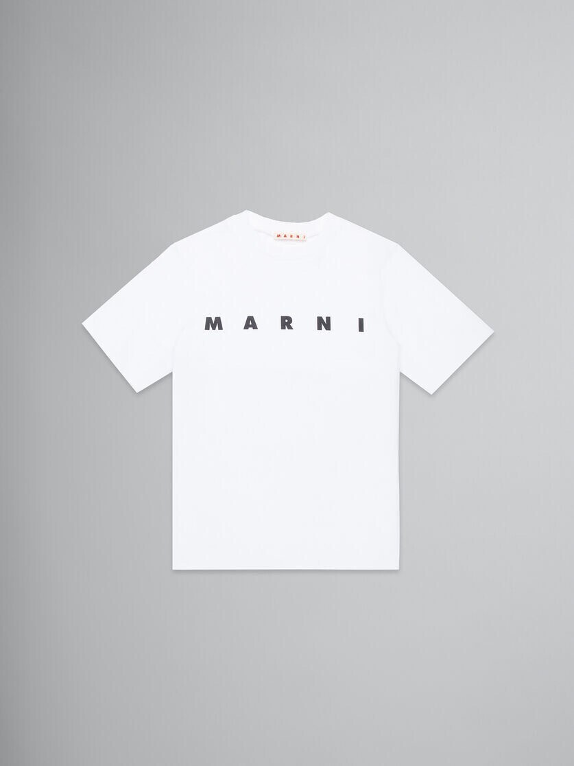 MARNI ホワイト ロゴ入り ジャージー製Tシャツ