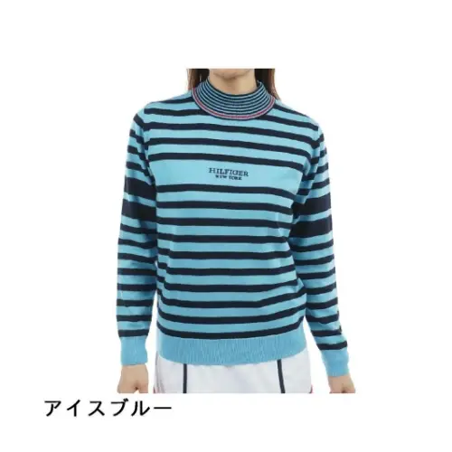 Tommy Hilfiger Golf ボーダー ハイネックセーター
