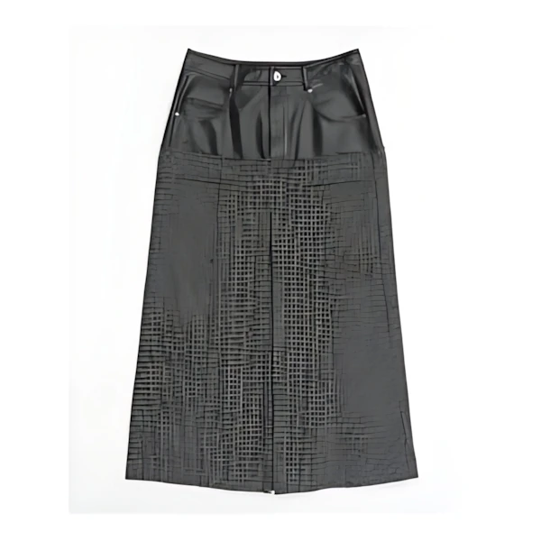 MAISON SPECIAL Tweed Layered Box Pleated Skirt