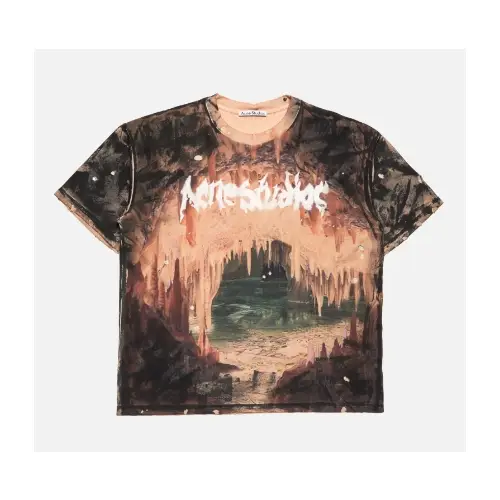 Acne Studios ラインストーンロゴTシャツ