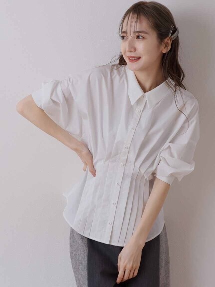 LADYMADE ピンタックウエストシャツ
