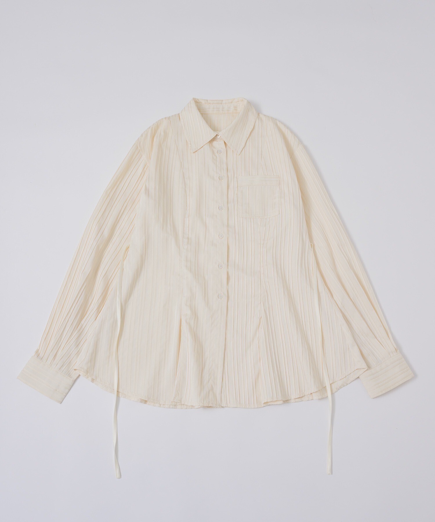 GIUNON pin tuck flare over shirt / ピンタックフレアオーバーシャツ