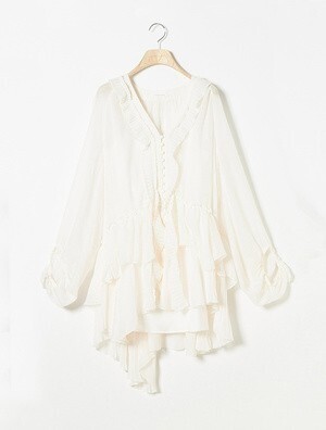 CASA FLINE イレヘムボリュームミニワンピ