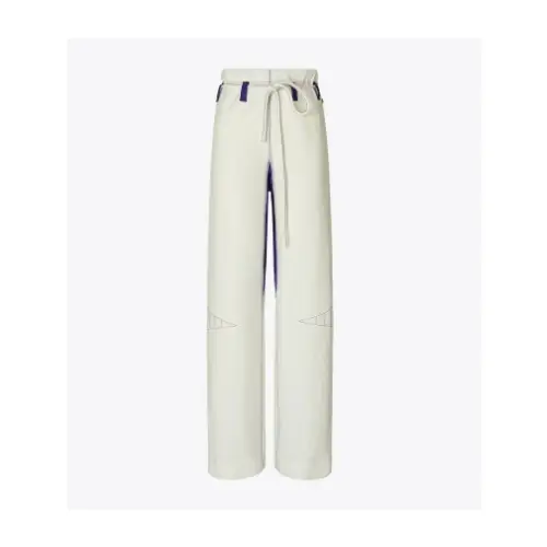 Tory Burch PANTALONI IN COTONE A GAMBA AMPIA