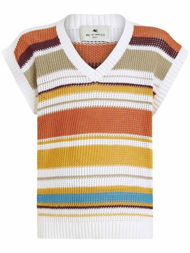 ETRO Striped Knitted Sleeveless Jumper