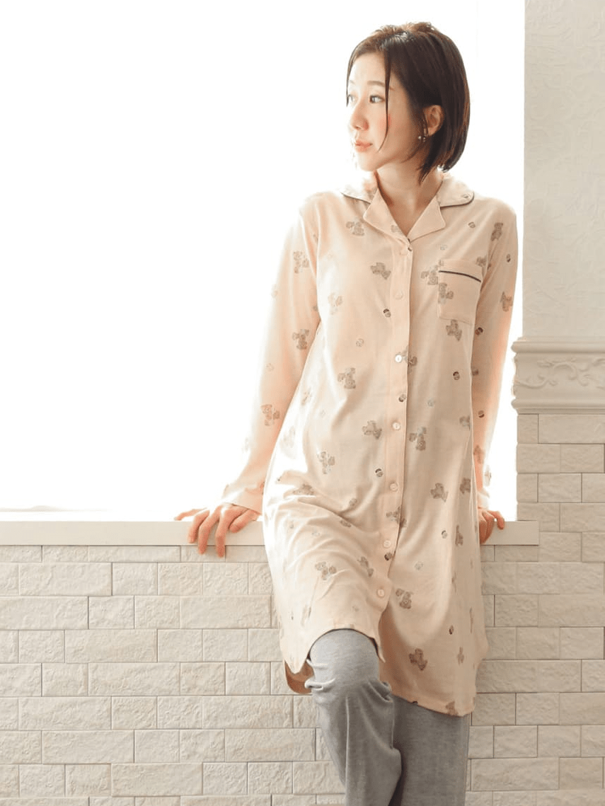 Milk Tea 天竺ベア×アイス柄が可愛い！産前産後＆前開きパジャマ