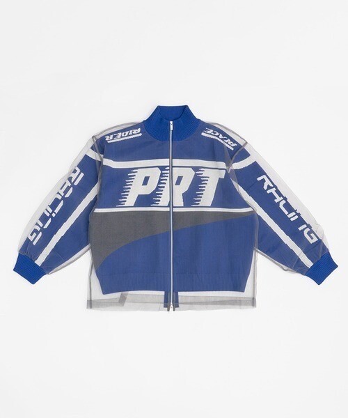 PRANK PROJECT シアーレイヤードバイカラーニットブルゾン / Sheer Layered Bicolor Knit Blouson