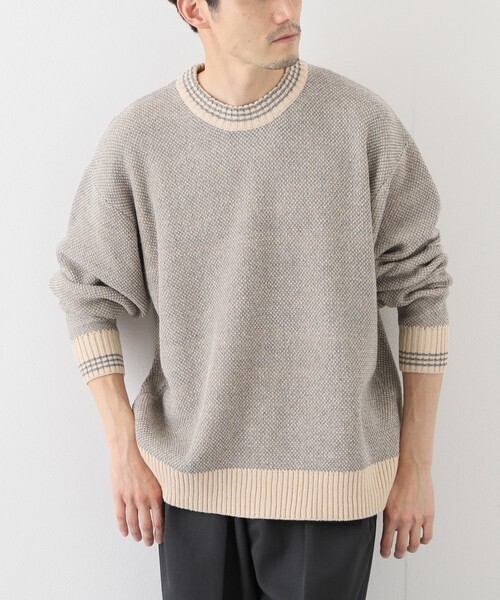B.C STOCK ミックスジャガードニット