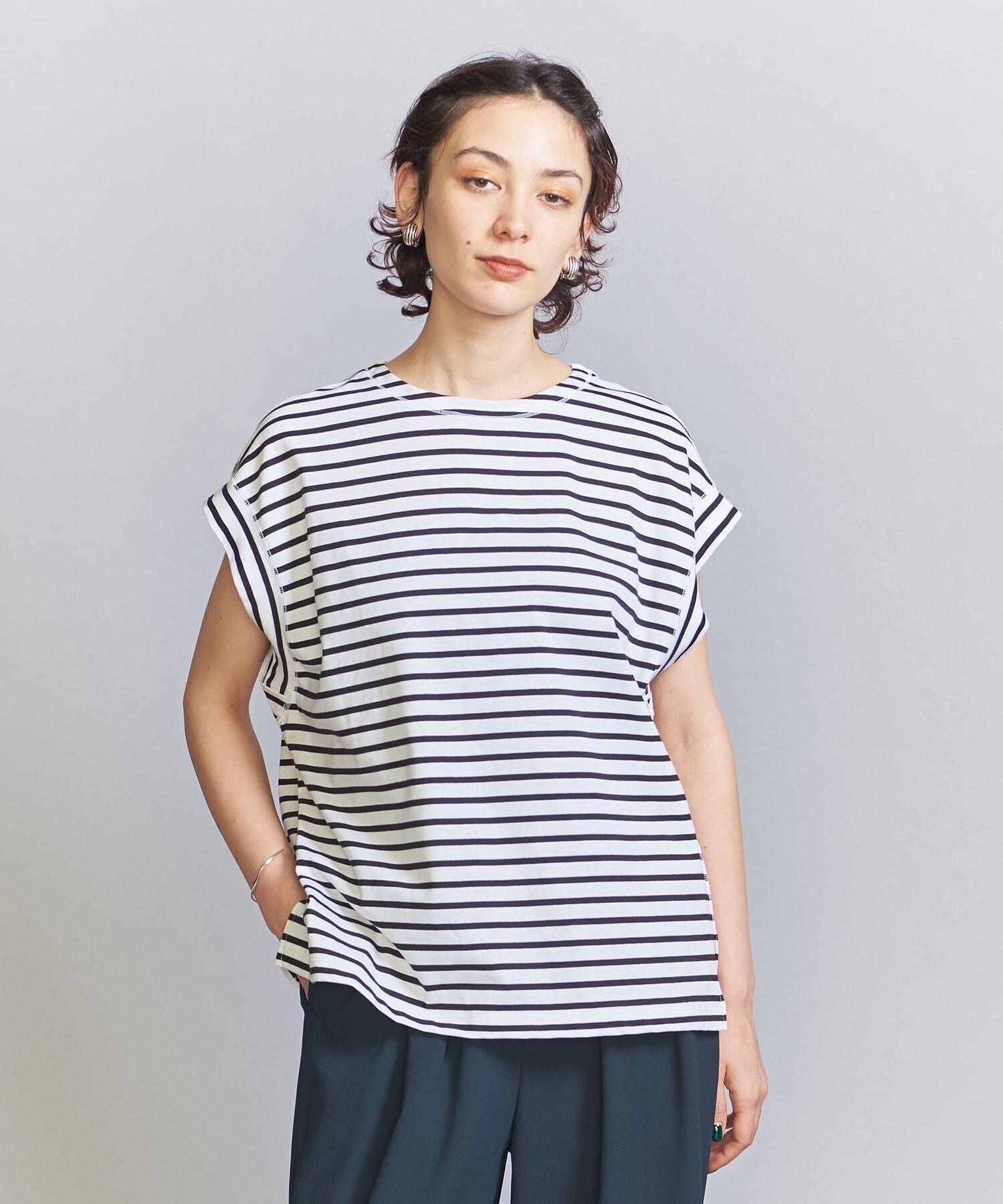 BEAUTY&YOUTH UNITED ARROWS コットン天竺 バックボタン プルオーバー