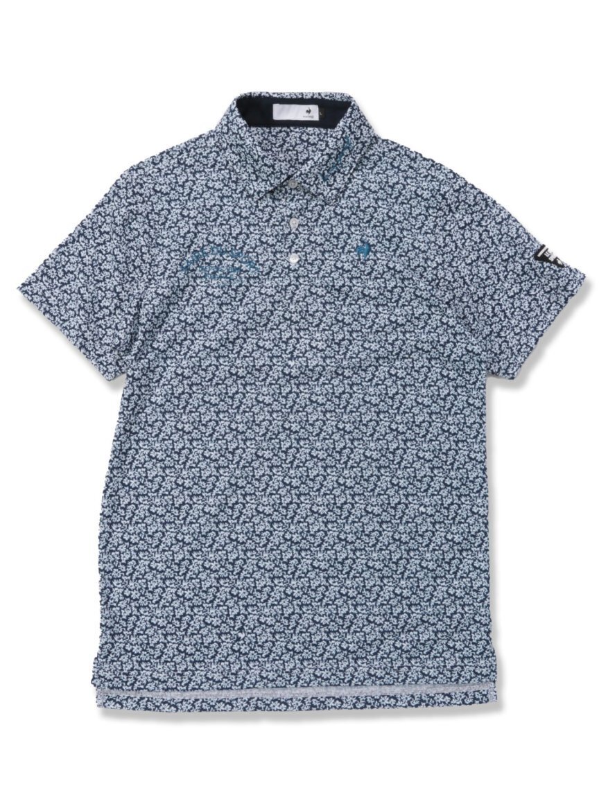 le coq sportif GOLF 小花柄 半袖ポロシャツ