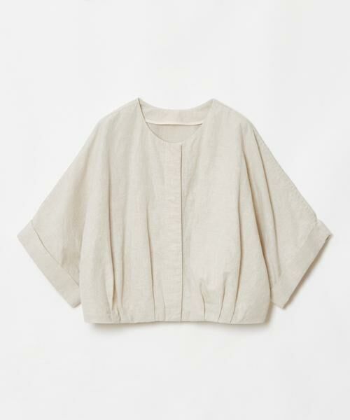 HOUSE OF LOTUS コットンリネンブレンドクロップドジャケット