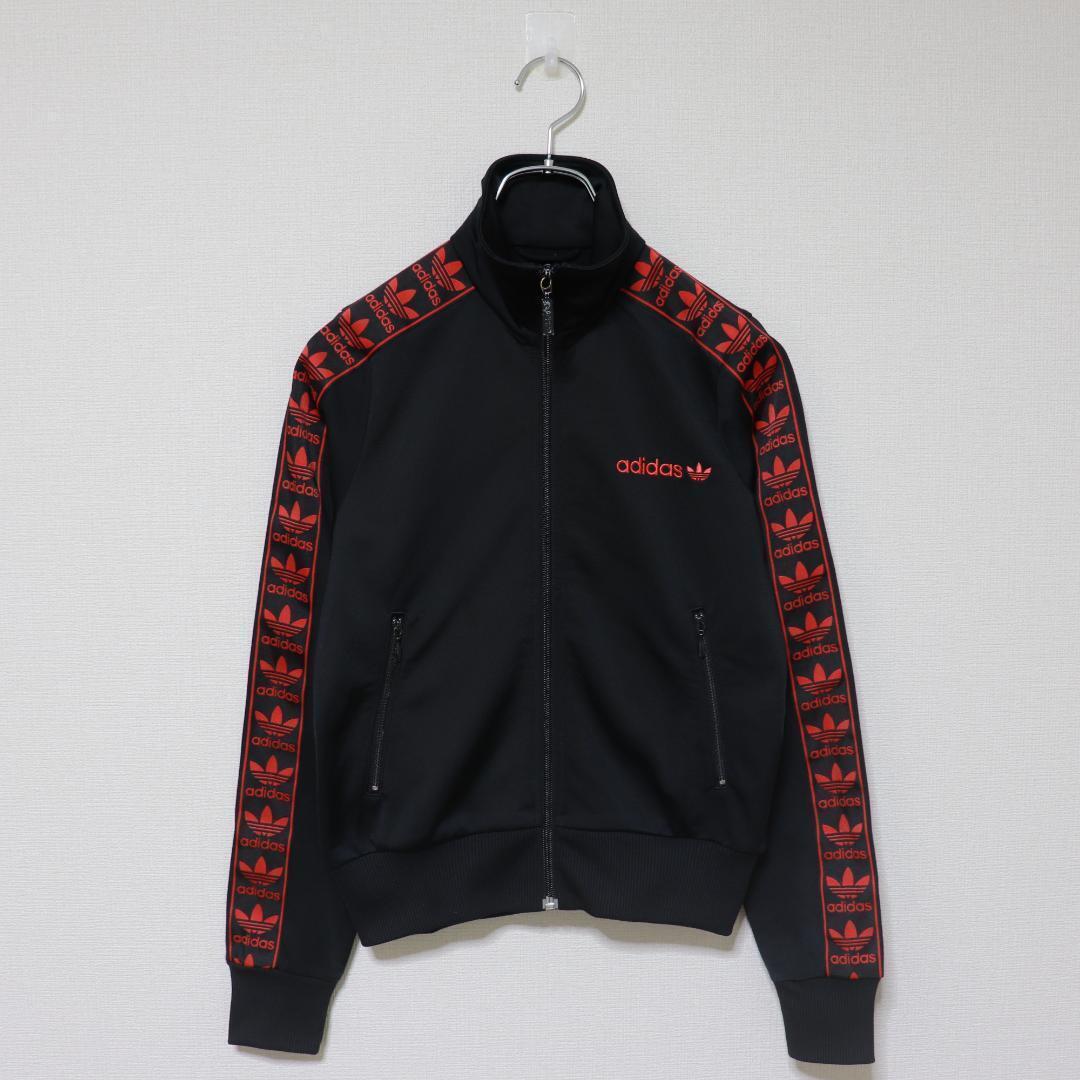 adidas Adidas Originals トラックジャケット 黒赤 S