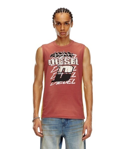 DIESEL メンズ タンクトップ プリント