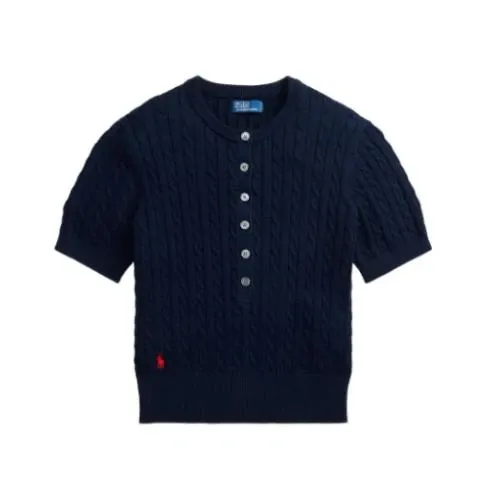 POLO RALPH LAUREN ケーブルニット ショートスリーブトップ