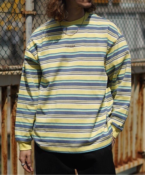 THRASHER GONZ LOGO BORDER BIG SILHOUETTE L/S T-SHIRTS