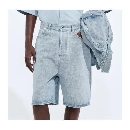 BOTTEGA VENETA スカイ ブリーチ ワイドレッグ デニム ショートパンツ