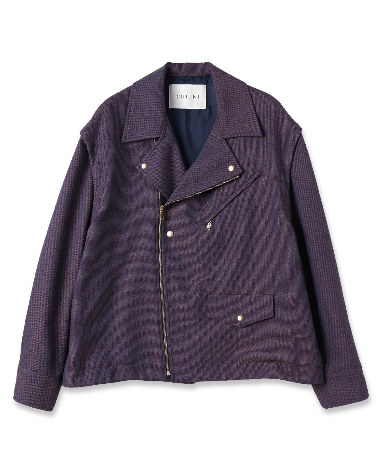 CULLNI Tweed Removable Sleeves Riders Jacket