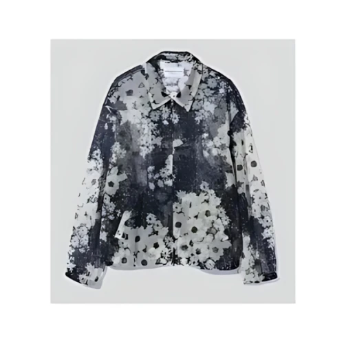 NOMARHYTHM TEXTILE Floral Mesh Zip Blouson