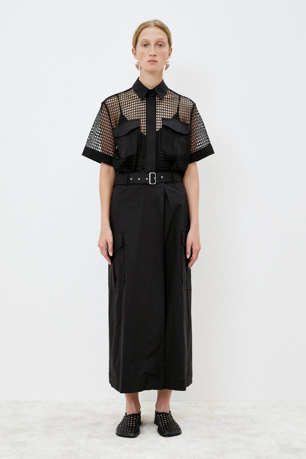 MEIMEIJ Ankle length dress with mesh on bodice