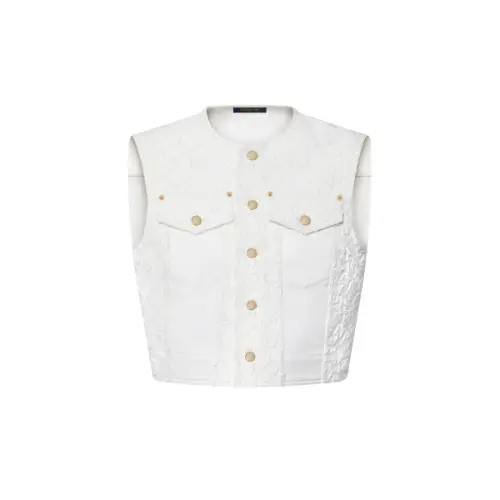 LOUIS VUITTON スリーブレス モノグラム フィルクーペ デニムジャケット
