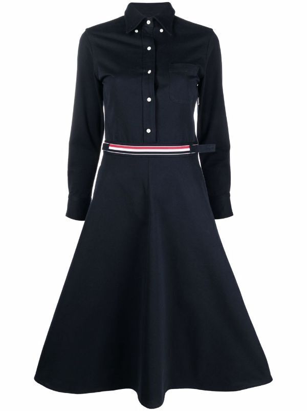 THOM BROWNE. NEW YORK RWB Aラインシャツドレス