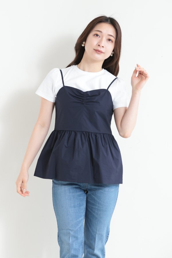 BORDERS at BALCONY PEPLUM SHIRT TEE TOP