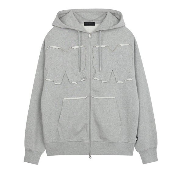 YOUHEE RIBBON HOOD-ZIP UP