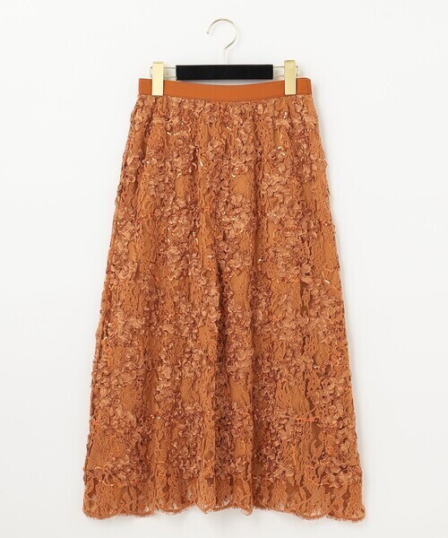 GRACE CONTINENTAL モールレース刺繍スカート