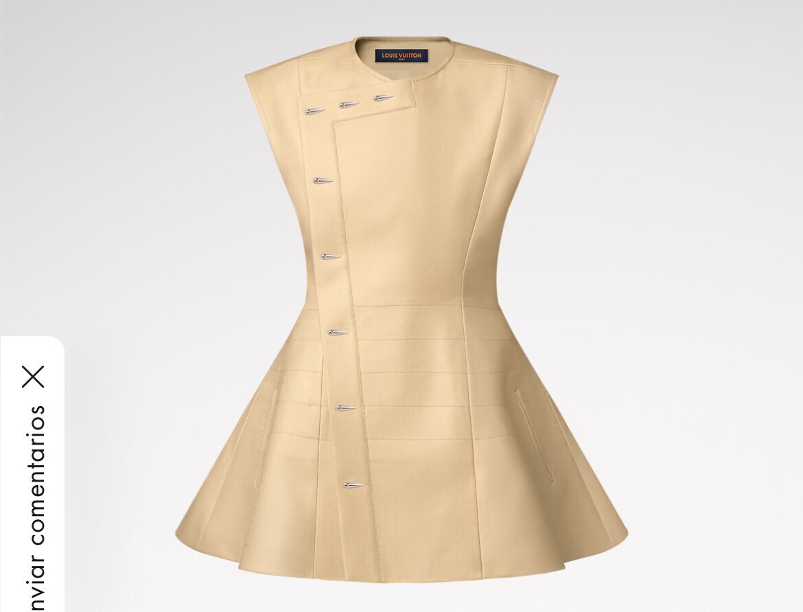 LOUIS VUITTON Asymmetrical button-down mini dress
