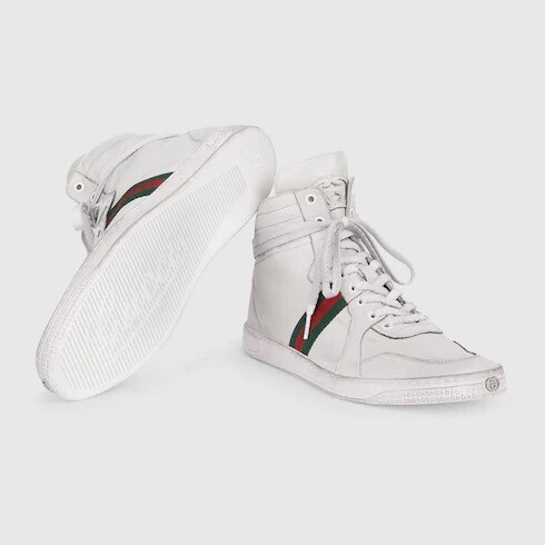 GUCCI 〔ストレッチ〕メンズ ハイトップスニーカー