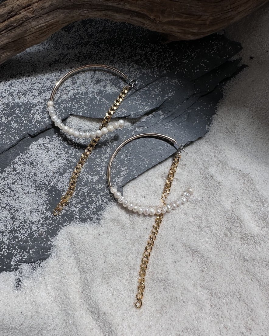 LOHME Pearl Mix Two-way Hoop Pierce