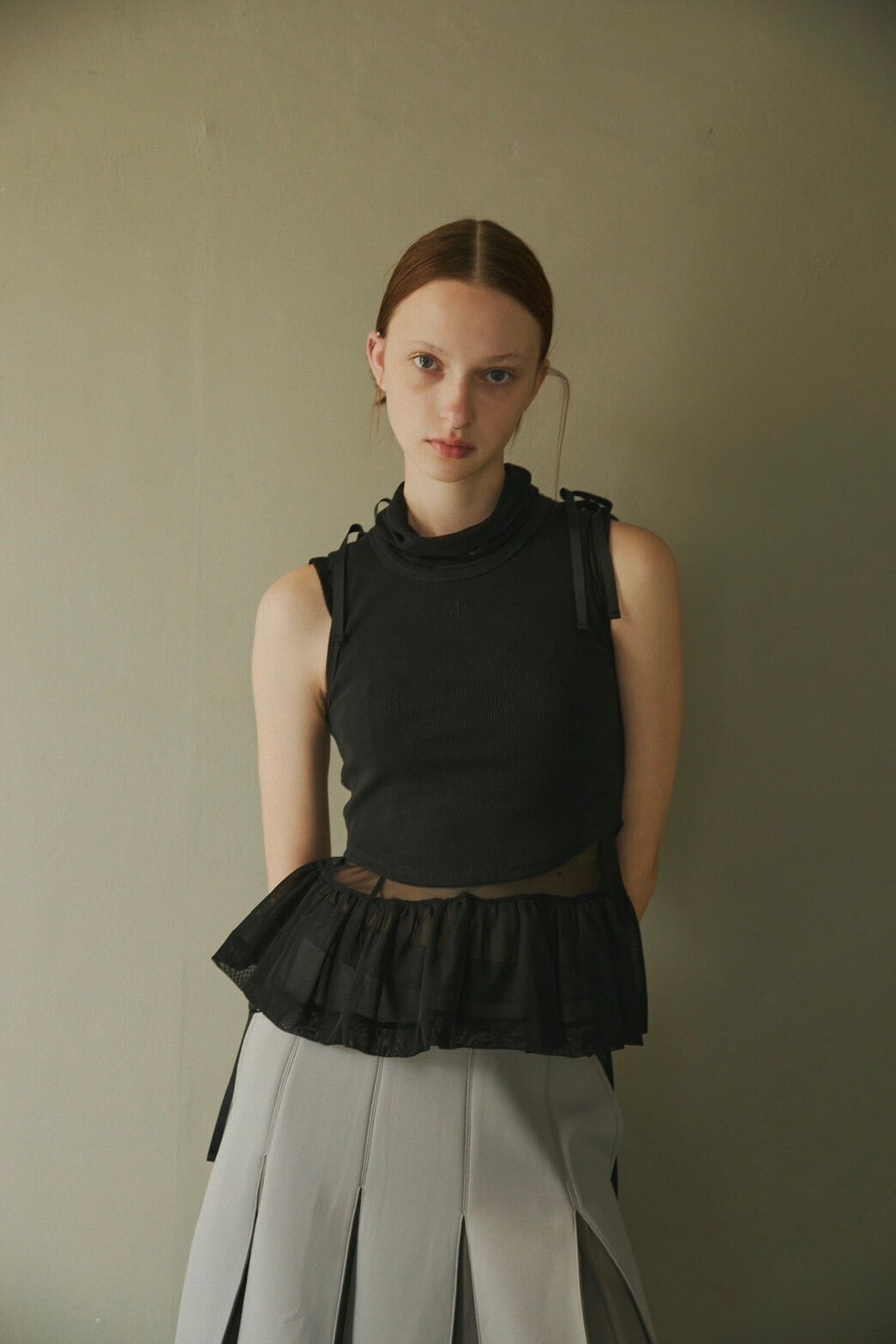RONE PARC Peplum layered tank top