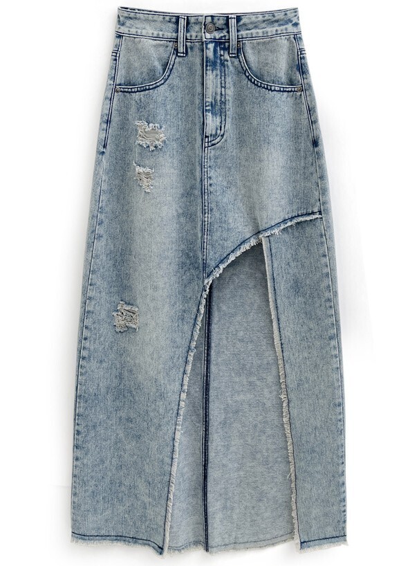 GRL 中町綾 アシンメトリーカットデニムスカート