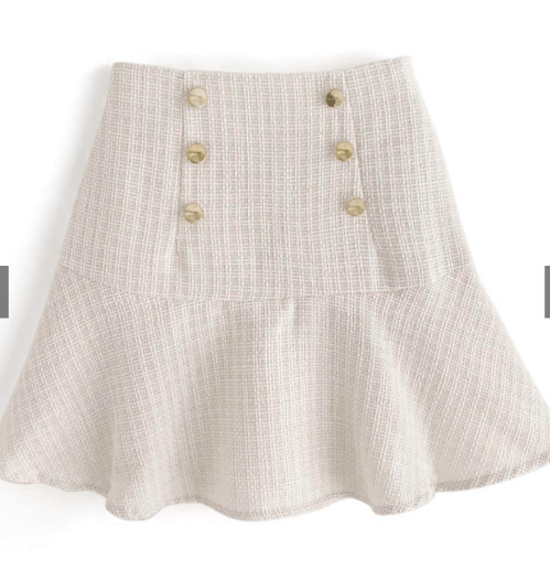 GRL ツイードペプラムミニスカート