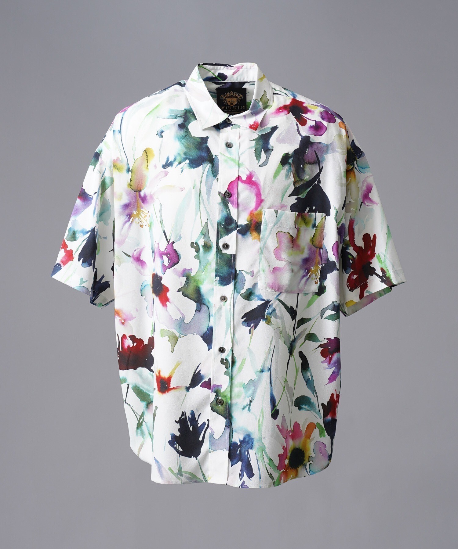 MAISON SPECIAL ORIGINAL GRAPHIC Prime-Over Regular Collar Short Sleeve S