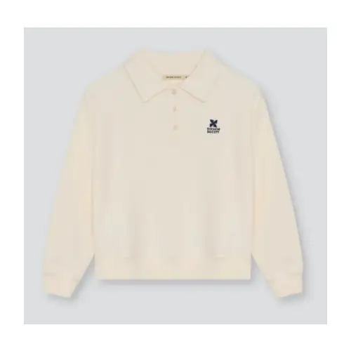 The New Society TNS Logo Teen Polo Ecru