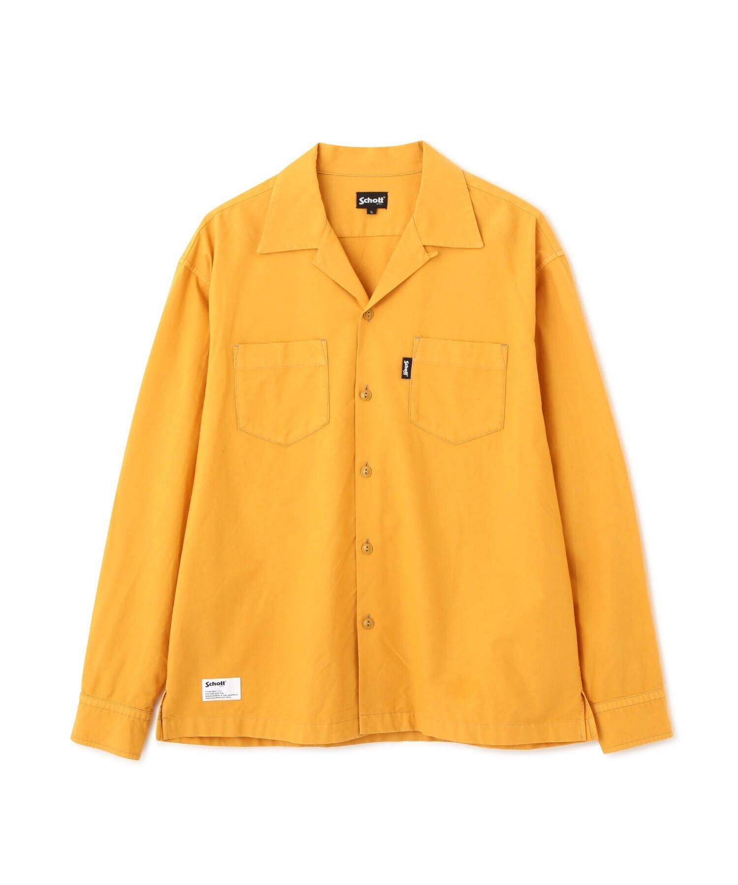 schott LS FLANNEL SHIRT PLAIN/プレーン ネルシャツ