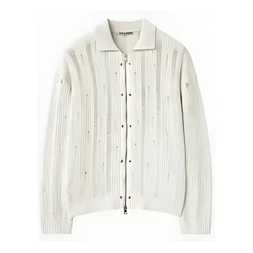 INSILENCE Distressed Collar Cardigan
