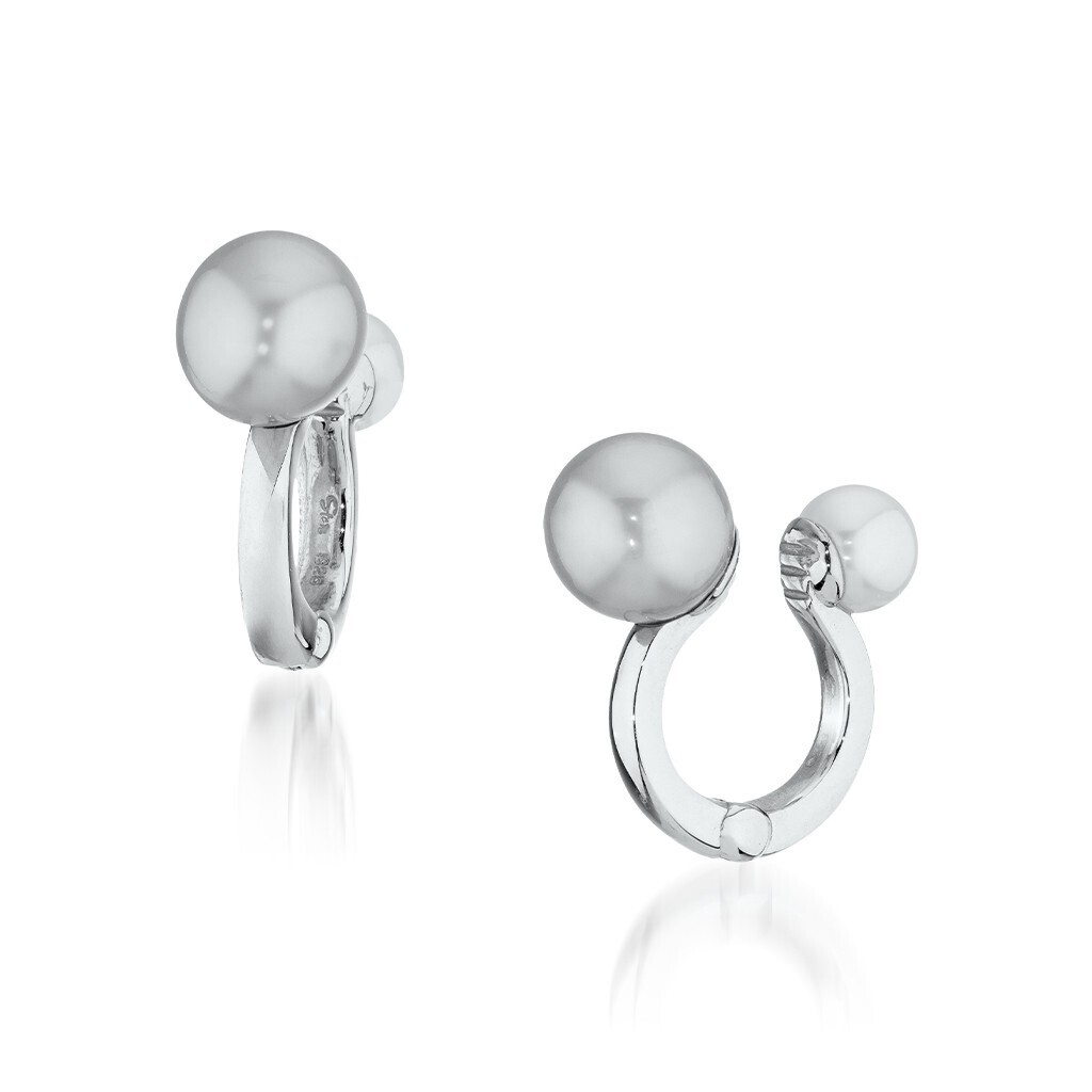 STAR JEWELRY PEARL CLIP EARRINGS