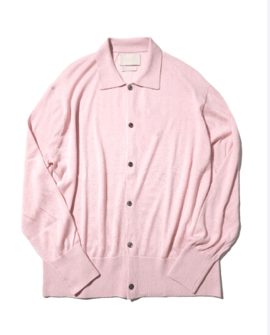 YOKE SILK CASHMERE SHEER SHIRT CARDIGAN