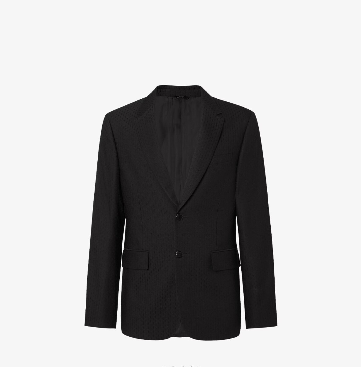 FENDI ブラック ウールジャカード ブレザー