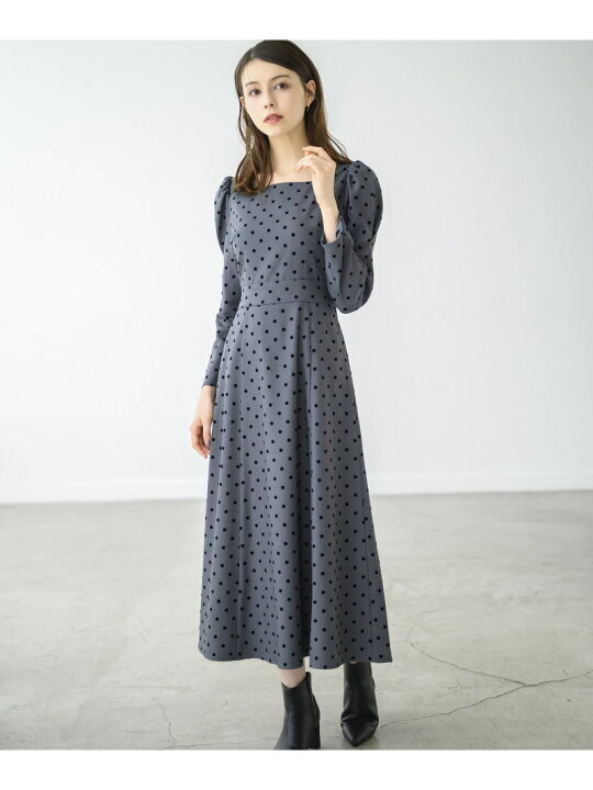 MISCH MASCH フロッキードットワンピース