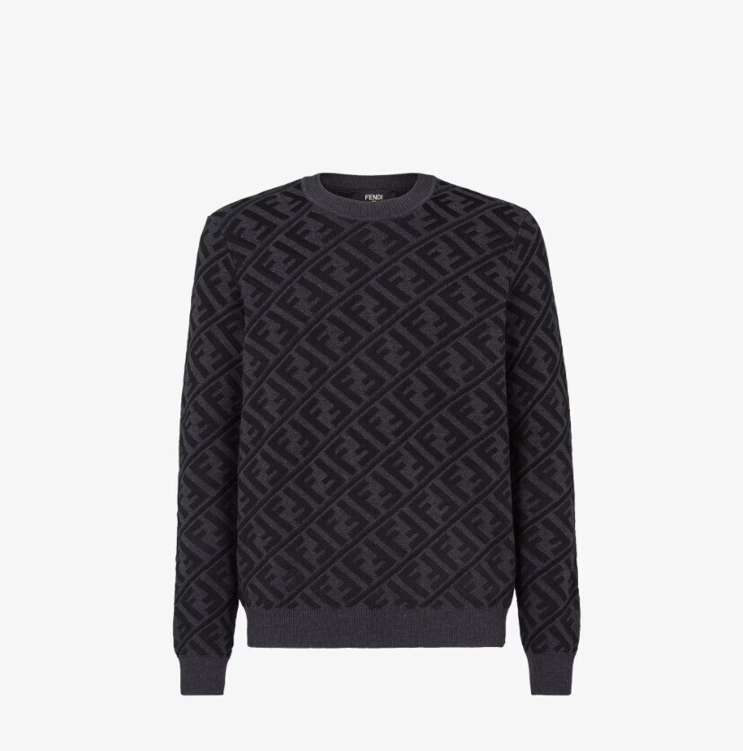 FENDI ブラックウール セーター