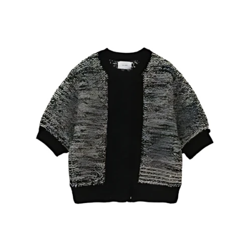 CLANE DOT LINE HALF SLEEVE KNIT CARDIGAN