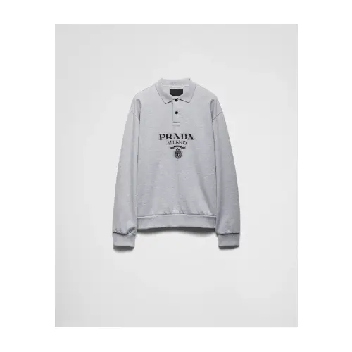 PRADA Long-Sleeved Cotton Polo Shirt