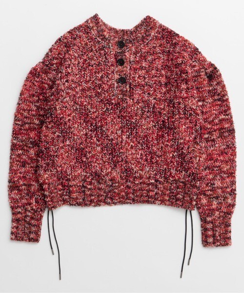 MAISON SPECIAL 2way Neck Melange Knit Pullover