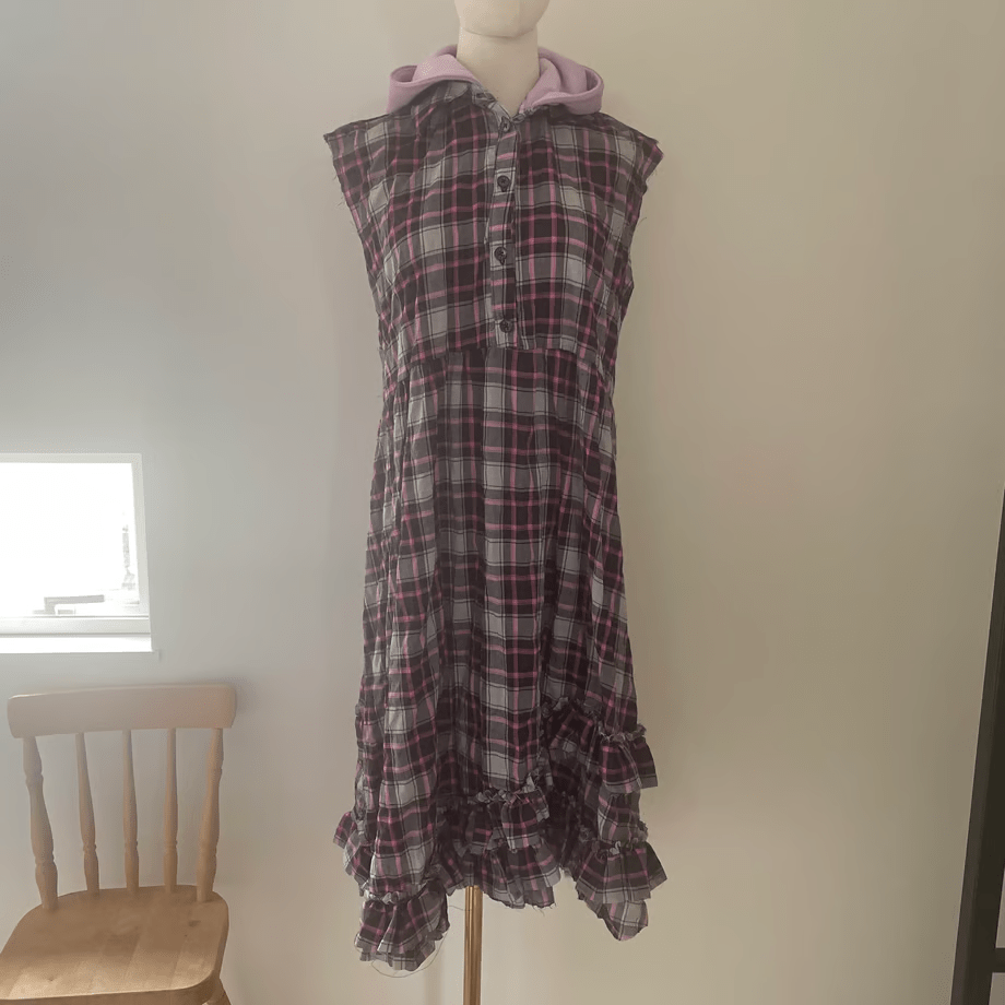yushokobayashi Hood layerd dress/black