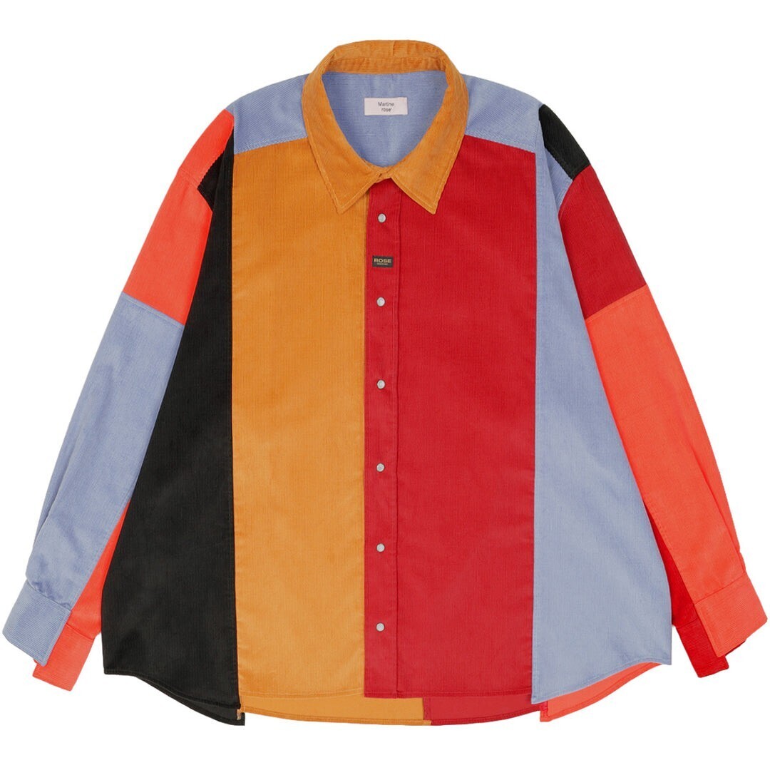 MARTINE ROSE PANELLED OVERSHIRT