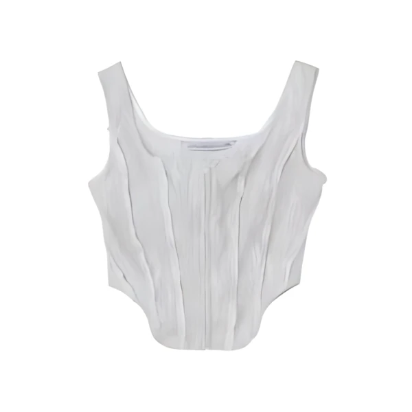 JOHN LAWRENCE SULLIVAN Stretch jacquard bustier top